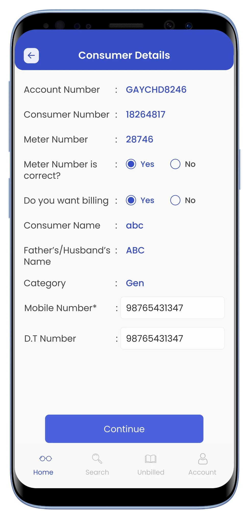 Bihar Energy Spot Billing app screen 5