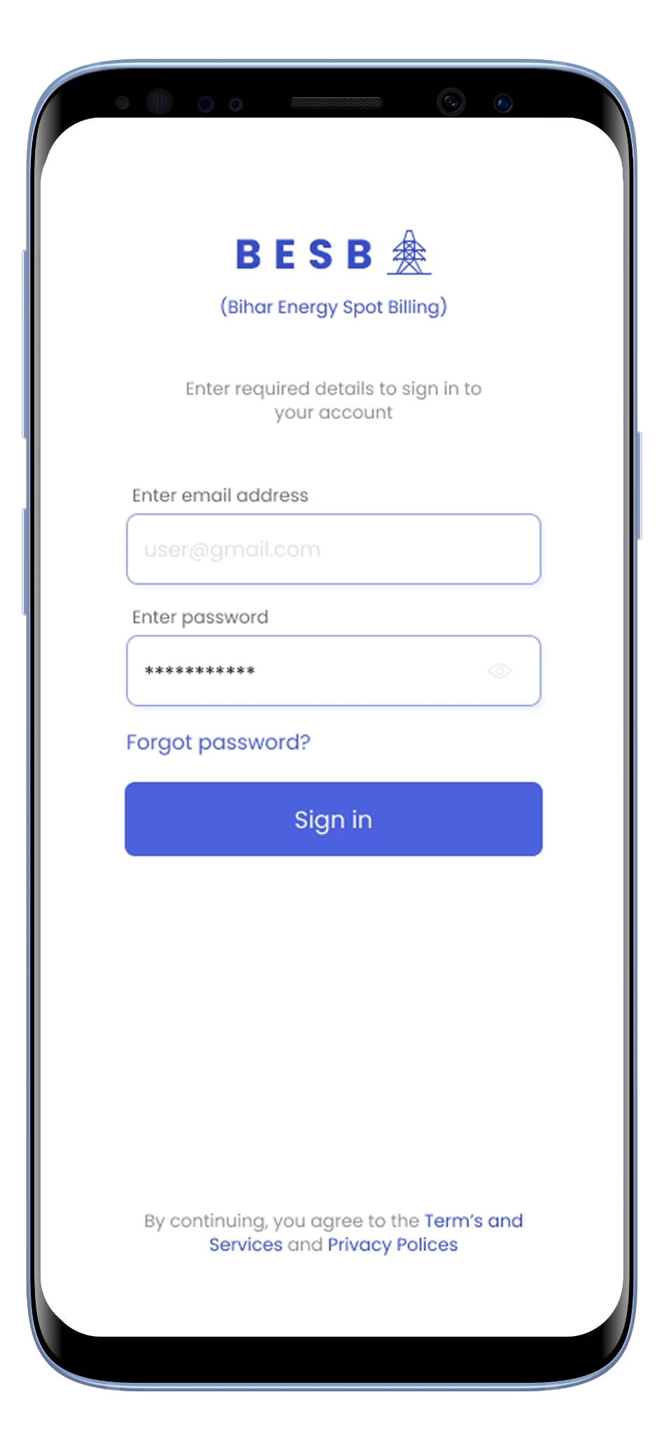 Bihar Energy Spot Billing app screen 7
