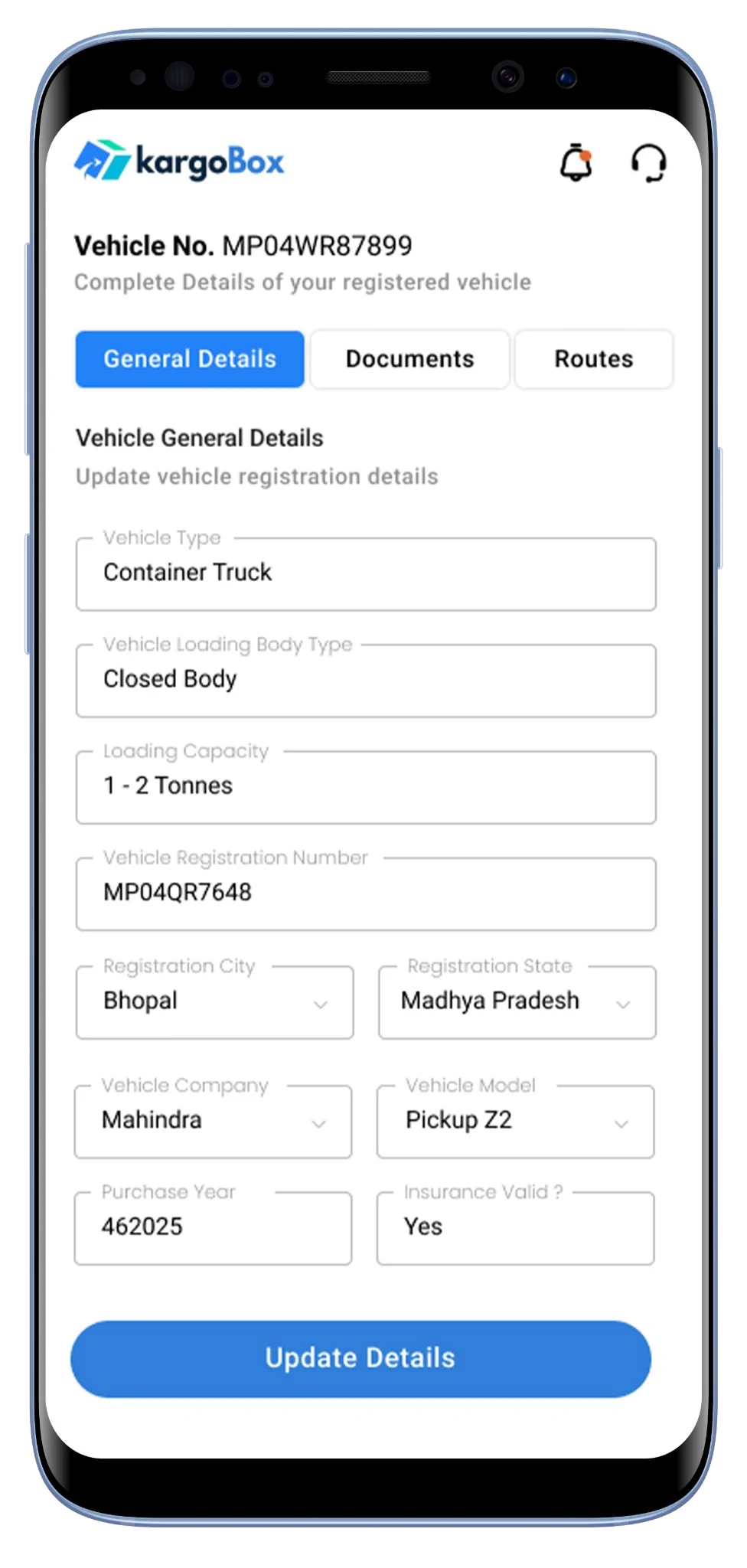 KargoBox app screen 7