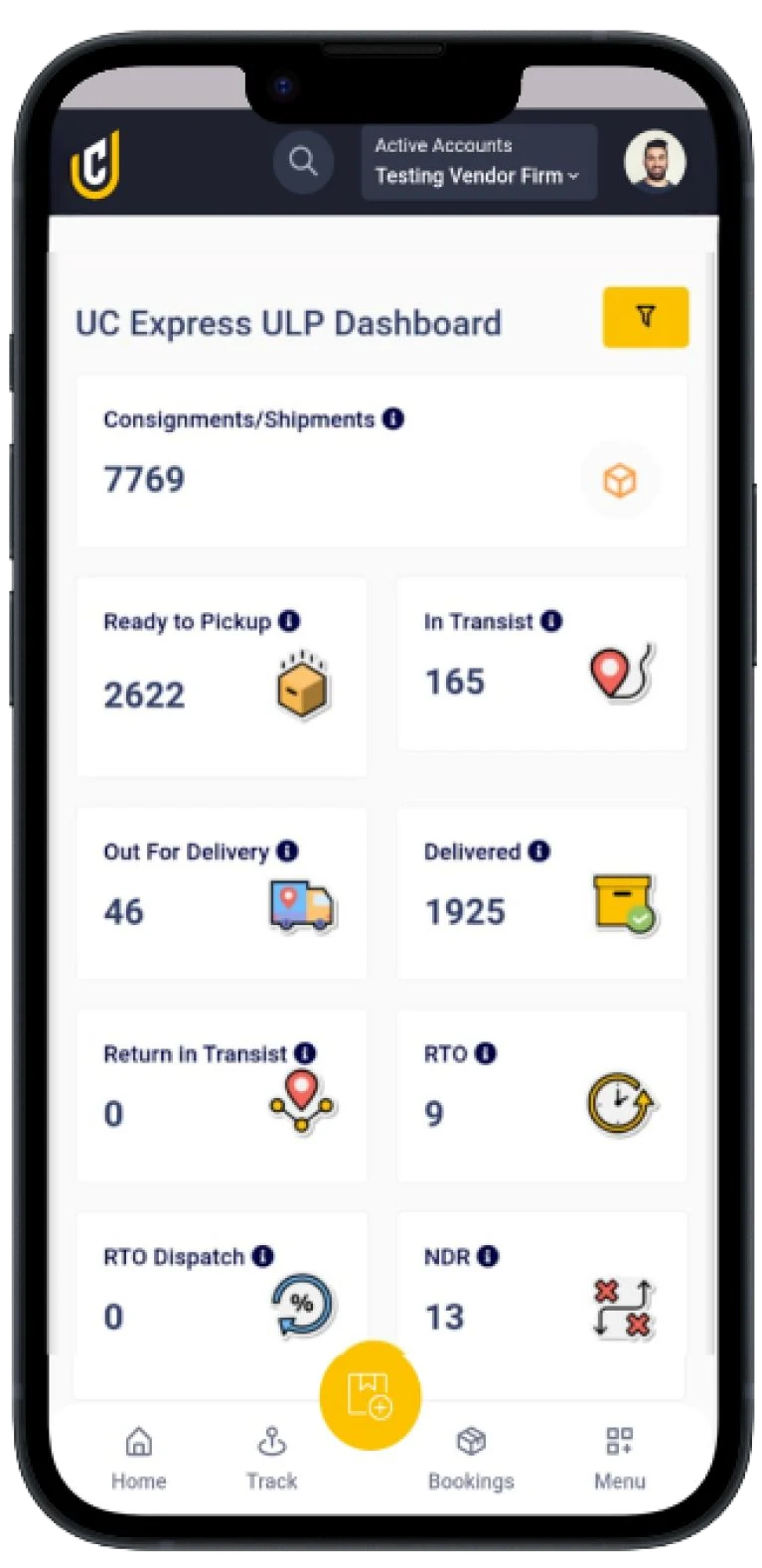 UC Express app screen 1